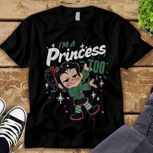 Disney Wreck It Ralph 2 Princess Logo Graphic Unisex Tee Adult T-shirt Kid Shirt